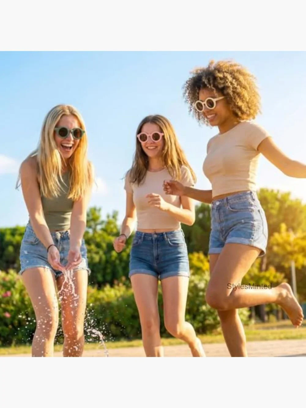 3 Pack UV400 Round Sunglasses for Kids Outdoor Play
